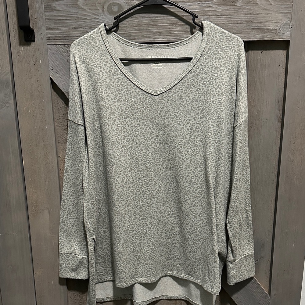 American Eagle Oversized Light Green Shirt